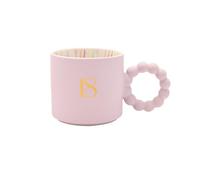 Widdop and Co Tasse à café en céramique rose avec imprimé dix-huit ans dorés et confettis à l'intérieur - Joli cadeau souvenir pour elle, fille, amie
