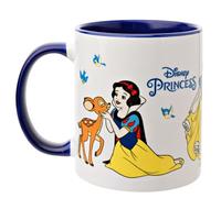 Widdop and Co. - Tasse Blanche-Neige Disney - Bleu marine/blanc thé et café en grès émaillé Icônes et méchants - Sous licence officielle Disney Merchendise (325 ml).