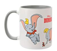 Widdop and Co. - Tasse Disney Dumbo - Tasse à thé gris/blanc, café en grès émaillé Dumbo & Timothy Q.Mouse Icons & Villains - Produit sous licence officielle Disney (325 ml).