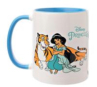 Widdop and Co. - Tasse Disney Princesse Jasmine - Bleu/Blanc Thé & Café en grès émaillé Icônes et méchants - Produit sous licence officielle Disney (325 ml).