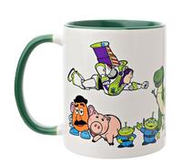 Widdop and Co. - Tasse Disney Toy Story - Vert/Blanc Thé & Café en grès émaillé Icônes et méchants - Produit sous licence officielle Disney Merchendise (325 ml).