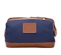 Widdop and Co. Trousse de Toilette Royal Air Force Red Arrows en Toile et Simili Cuir - Produit sous Licence Officielle RAF Navy & Brown - Accessoire de Style de Vie pour Les Fans d'histoire