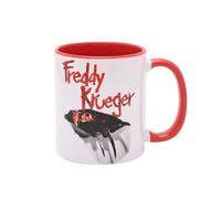 Widdop and Co Warner Bros Freddy Krueger Mug - 325 ml / 12oz Motif Nightmare on Elm Street - Intérieur rouge - Tasse officielle de collection du film d'horreur - Cadeau effrayant pour les fans