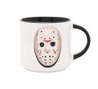 Widdop and Co Warner Bros Friday 13th Tasse en céramique noire 415 ml - Masque de hockey Jason - Cadeau de collection pour les fans