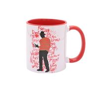 Widdop and Co Warner Bros Mug Nightmare on Elm Street - 325 ml / 11oz Freddy Krueger Graffiti Design - Intérieur rouge - Tasse officielle de collection du film d'horreur - Cadeau effrayant pour les