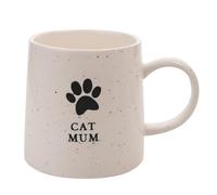 Widdop Best of Breed Tasse en céramique avec empreintes de pattes - Mug Cat Mum - Blanc