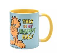 Widdop & Co Mug en céramique - Tasse Garfield « This is My Happy Face » - Tasse amusante à thé et café - Cadeau de qualité supérieure pour la maison et la cuisine