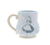Disney - Alice au Pays des Merveilles - Tasse en Céramique Bleue Embossée - Alice - "De Quel Jardin Venez-Vous?" Décoration & Articles de Maison pour la Cuisine, Fête de Jardin, Service & Vaisselle H