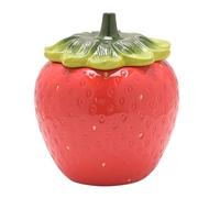 Widdop Cottage Garden Vaisselle en céramique sur le thème des fraises - Pot de rangement - Vaisselle d'été lumineuse et insolite - Jolie idée cadeau pour pique-nique en plein air