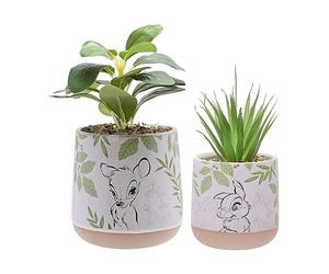 Widdop Disney Forest Friends Set of 2 Bambi Planters - Indoor Usage