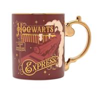 Widdop Harry Potter Hogwarts Express Mug à collectionner en céramique, bordeaux et doré, 325 ml, finition brillante avec poignée dorée