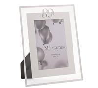 Widdop Milestones Cadre photo pour anniversaire 80 ans Ouverture 15,2 x 10,2 cm Design élégant Cadeau pour anniversaire