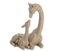 Widdop Naturecraft Collection Figurine girafe et veau en polyrésine Finition grès 20 cm x 11 cm x 18 cm Beige pour les amoureux de la nature Cadeau d'anniversaire Statue d'animal