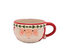 Widdop Santa Tasse à soupe - Grand bol en céramique avec poignée - Vaisselle de Noël festive - Idée cadeau fantaisie