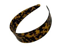Wide Acetate Headband Comfortable Hair Band Stylish Hair Accessory for Females Adjustable Party Dating Headpiece Black Hairband
