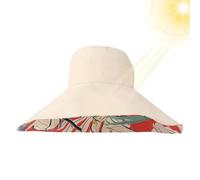 Wide Brim Sun Hat - Foldable Floral Sun Shade Hat, Lightweight UV Protection Sunhat, Outdoor Clothing Accessory, Use for Climbing Cycling Fishing Golf Women Travel Gardening