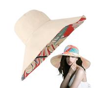 Wide Brim, Sun Hat, Foldable Sun Shade, UV Protection Fabric, Floral Pattern Design, Lightweight and Breathable, Clothing Accessories for Climbing, Cycling, Outdoor Golf, Women