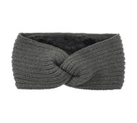 Wide Cross Fleece Lined Knitted Headbands For Woman Solid Warm Hairband Elastic Sports Yoga Headwear Hair Accessories(Dark grey)