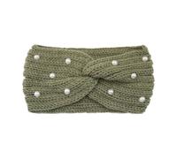 Wide Cross Pearl Hairband For Women Solid Color Warm Elastic Sports Yoga Headwear Hair Accessories(Color07)