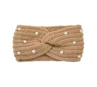 Wide Cross Pearl Hairband For Women Solid Color Warm Elastic Sports Yoga Headwear Hair Accessories(Color13)