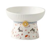 Wide Elevated Cat Bowls, Elevated Shallow Cat Food Dish, Whisker Non-Slip Elevated Cat Bowl, Easy Clean Elevated Cat Bowl, Modern Elevated Cat Food Bowl, Portable and Ideal for Cat Feeding