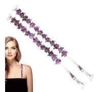 Wide Fabric Floral Bra Straps - 1 inch Width Strap with Delicate Flower Embroidery, Durable Metal Hooks and Adjusters, Decorative Shoulder Belts, Simple Swap Out for Strapless Bras