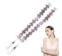 Wide Fabric Floral Bra Straps - 1 inch Width Strap with Delicate Flower Embroidery, Durable Metal Hooks and Adjusters, Decorative Shoulder Belts, Simple Swap Out for Strapless Bras