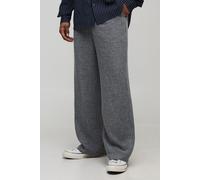 Wide Fit Half & Half Waistband Tweed Trouser homme - gris - M, gris