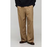 Wide Fit Half & Half Waistband Tweed Trouser homme - taupe - M, taupe
