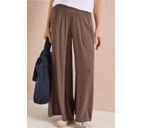 Wide Leg Pantalon avec structure crêpe