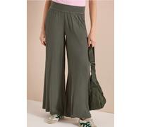 Wide Leg Pantalon avec structure crêpe