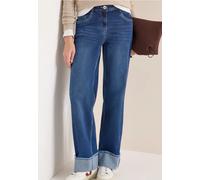 Wide Leg Washed-Look Jeans