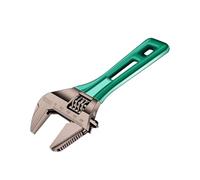 Wide Opening Adjustable Short Handle Wrench - Reach Nuts And Bolts In Confined Spaces With Ease | Multifunctional Steel Wrench Featuring Wide Jaw Capacity And Compact Ergonomic Handle | For Home Repai