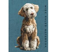 Wide Ruled Notebook: Liver and Tan Bedlington Terrier Dog