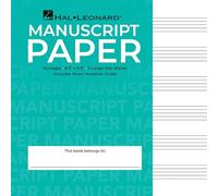Hal Leonard – Papier à musique portées larges – Reliure spirale – Couverture aqua