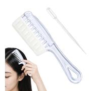 Wide Tooth Hair Oil Applicator, Roll-On Liquid Delivery Comb, Scalp Care | Efficient Dispenser, Ergonomic Accessory with Easy-Fill Chamber, Bathroom Supply for Travelers Beginners
