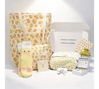 WIDEAL Cadeau pour les amateurs de canard pour femme - Sac fourre-tout, trousse de maquillage, masque de sommeil pour les yeux - Cadeau pour anniversaire, Noël, cadeau de remerciement pour maman