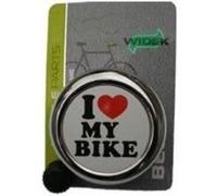 Widek sonnette de vélo pour enfant inscription i love my bike argenté G