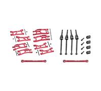Widemaxx Kit de suspension en alliage d'aluminium 7075 pour traxas 1:16 Mini Maxx/Mini XRT VXL 3S Monster Truck Upgrades - Rouge