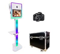 WideMeet Cabine photo portable avec miroir et écran tactile de 15,6 pouces pour selfie, appareil photo reflex numérique pour fête de mariage