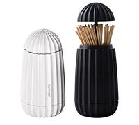 WideSmart 2Pcs Porte Cure Dents,Distributeur Automatique de Cure-Dents en Plastique Boîte Porte-Cure-Dents en Plastique Portable Boîte à Cure Dents Pop Up Toothpick Container Toothpick Dispenser