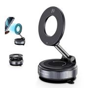 WideSmart Support Telephone Voiture Magnetique, Support Magsafe Voiture avec 360°Bras Métallique,Ventouse rotative à 360 ° Pliable magnétique pour iPhone 16 15 14 13 12 et étui MagSafe