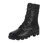 WIDEWAY Bottes militaires de la jungle pour homme en cuir pleine fleur Speedlace Desert Boots Combat Outdoor Travail résistant à l'eau, Noir , 47 1/3 EU