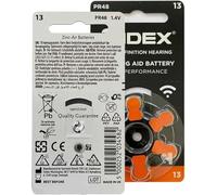 Widex | Piles pour appareils auditifs | 10 paquets | 60 piles | Autocollant orange | P13 | Prothèses auditives