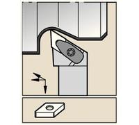 WIDIA DDJNR123BKC3 DDJN Porte-outils de serrage en D pour inserts négatifs, angle de 3°, en acier, tige carrée de 0,75", droite, longueur 11,4 cm