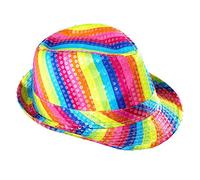 Widmann 0081u ? Fedora Chapeau à Paillettes dans Les Couleurs du Arc-en-Ciel, One Size