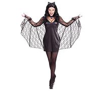 WIDMANN MILANO PARTY FASHION W costume Batwoman, robe avec ailes, serre-tête, déguisement Halloween
