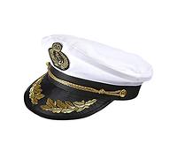 Widmann 0186S - Chapeau de luxe capitaine, casquette capitaine, marin, matelot, fête à thème, carnaval