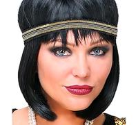 WIDMANN 01977 - Bandeau de Cabaret pour Femmes Adultes, 10's, 20's, Burlesque, Charleston, Carnaval, fêtes à thème, Taille Unique, Couleur Noir