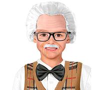 Widmann 02009 - Kit de déguisement grand-père pour enfants, perruque chauve, moustache et lunettes, professeur, scientifique, fête à thème, carnaval